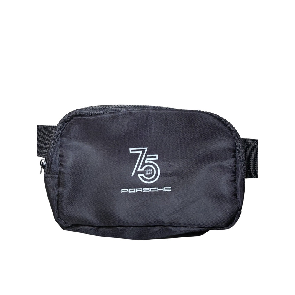 Porsche 75th Anniversary Fanny Pack Bum Bag 1948-2023 Black Zipper Hit Promo